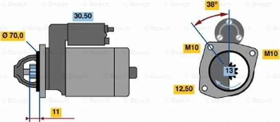 BOSCH 0 001 107 064 - Стартер autospares.lv