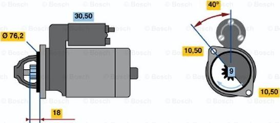 BOSCH 0001107062 - Стартер autospares.lv