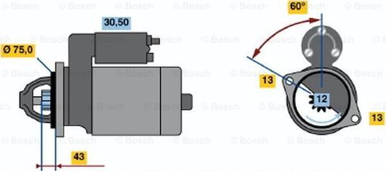 BOSCH 0 001 107 080 - Стартер autospares.lv