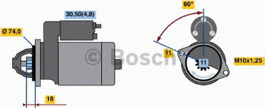 BOSCH 0 001 107 088 - Стартер autospares.lv