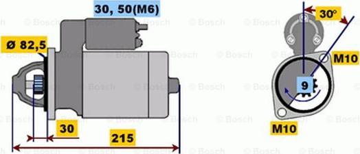 BOSCH 0 001 107 037 - Стартер autospares.lv