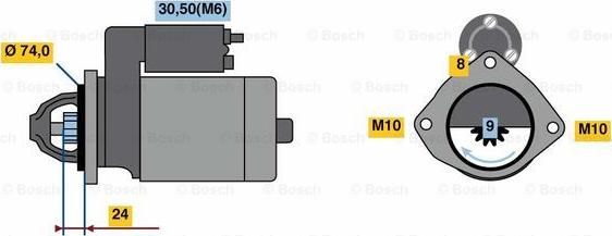 BOSCH 0 001 115 040 - Стартер autospares.lv