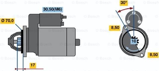 BOSCH 0 001 115 008 - Стартер autospares.lv