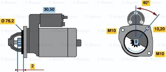 BOSCH 0 986 016 840 - Стартер autospares.lv