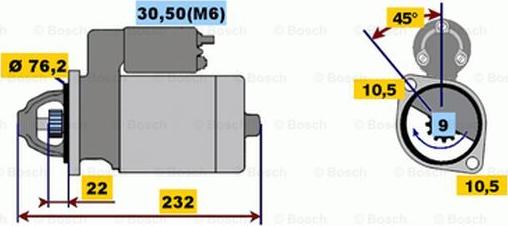 BOSCH 0 001 115 039 - Стартер autospares.lv