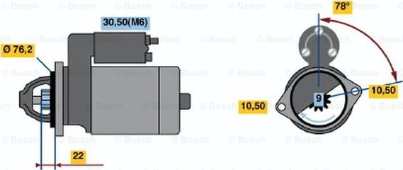 BOSCH 0 001 115 024 - Стартер autospares.lv