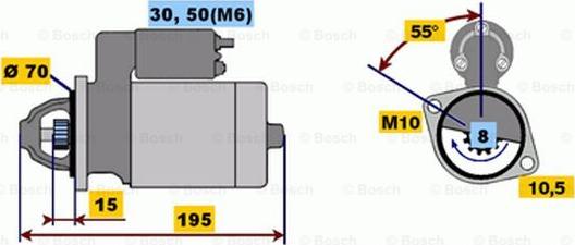 BOSCH 0 001 116 006 - Стартер autospares.lv