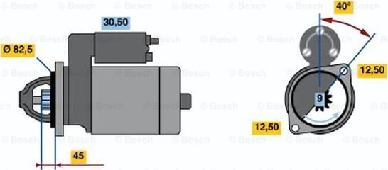 BOSCH 0 001 110 009 - Стартер autospares.lv