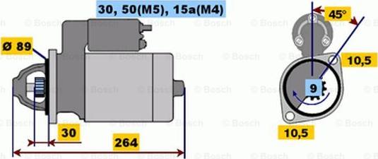 BOSCH 0 001 110 011 - Стартер autospares.lv