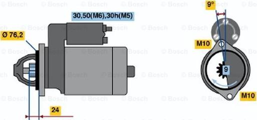 BOSCH 0 001 110 071 - Стартер autospares.lv