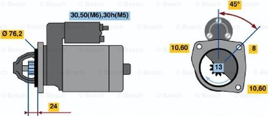 BOSCH 0 001 110 110 - Стартер autospares.lv