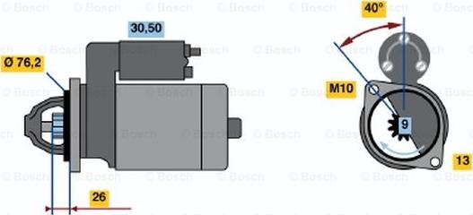 BOSCH 0 001 110 130 - Стартер autospares.lv