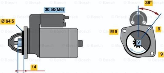 BOSCH 0 001 113 006 - Стартер autospares.lv