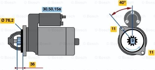 BOSCH 0 001 112 003 - Стартер autospares.lv