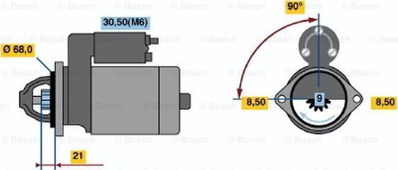 BOSCH 0 001 112 015 - Стартер autospares.lv