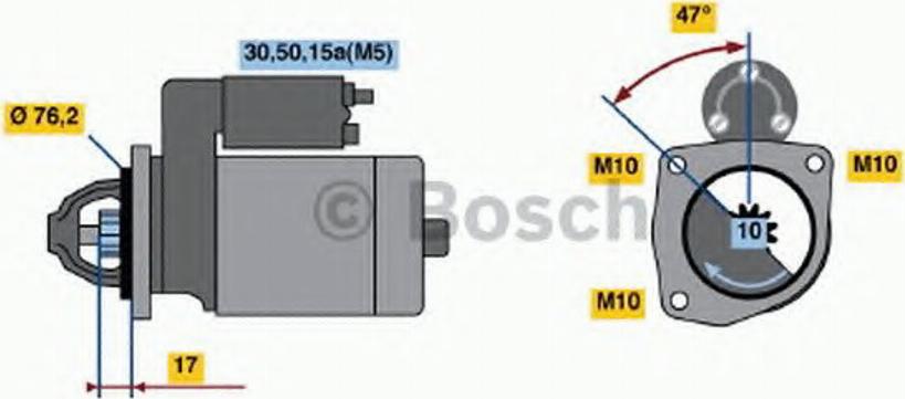 BOSCH 0001112037 - Стартер autospares.lv