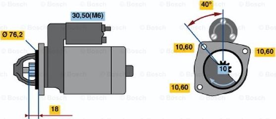 BOSCH 0 001 112 020 - Стартер autospares.lv