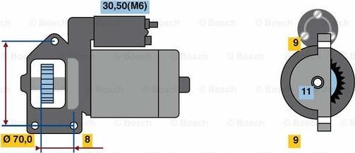 BOSCH 0 001 139 001 - Стартер autospares.lv