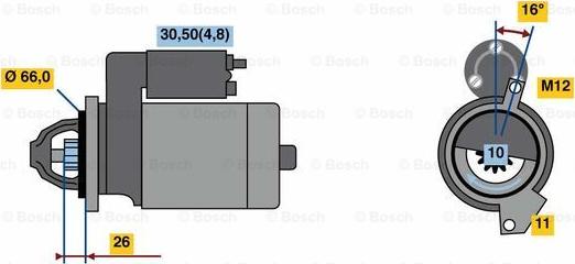 BOSCH 0 001 139 019 - Стартер autospares.lv