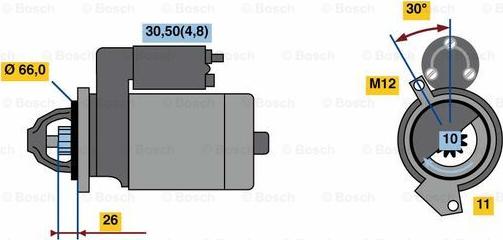 BOSCH 0 001 138 019 - Стартер autospares.lv