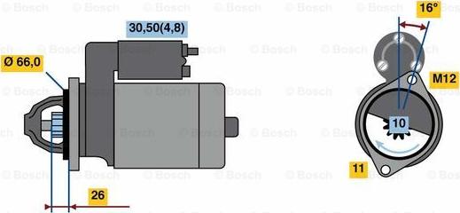 BOSCH 0 001 138 013 - Стартер autospares.lv