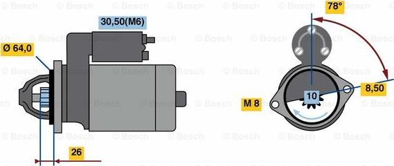 BOSCH 0 001 138 029 - Стартер autospares.lv