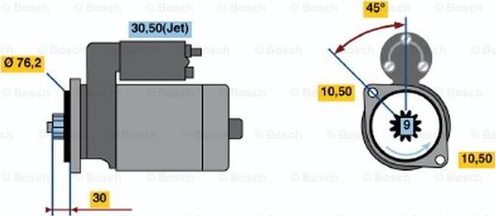 BOSCH 0 001 124 013 - Стартер autospares.lv