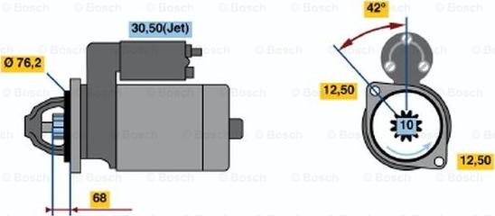 BOSCH 0 001 125 048 - Стартер autospares.lv