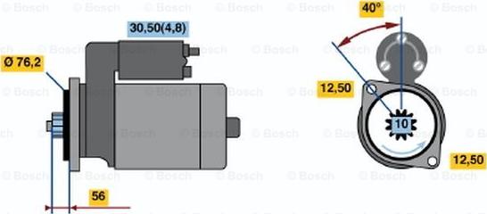 BOSCH 0 001 123 018 - Стартер autospares.lv