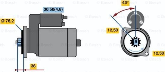 BOSCH 0 001 120 402 - Стартер autospares.lv