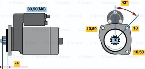 BOSCH 0 001 121 422 - Стартер autospares.lv