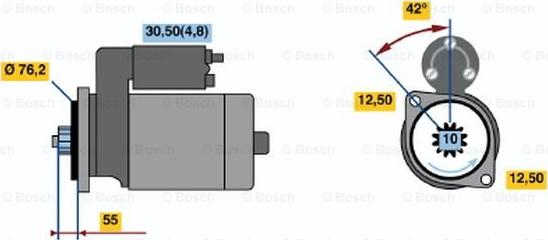 BOSCH 0 001 123 026 - Стартер autospares.lv