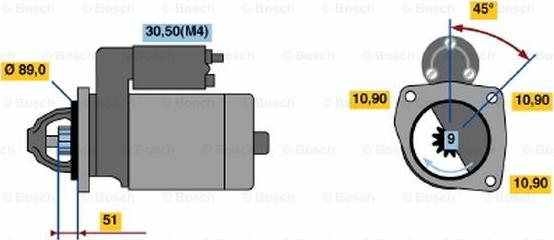 BOSCH 0 001 369 007 - Стартер autospares.lv