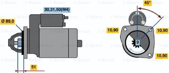 BOSCH 0 001 369 019 - Стартер autospares.lv