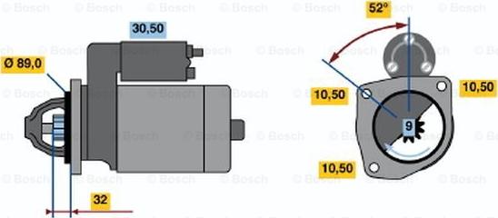 BOSCH 0 001 369 014 - Стартер autospares.lv