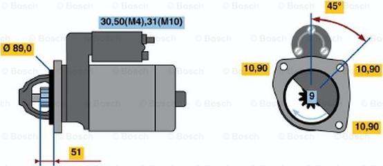 BOSCH 0 001 369 025 - Стартер autospares.lv