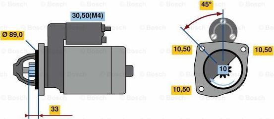 BOSCH 0 001 369 106 - Стартер autospares.lv