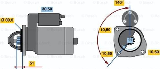 BOSCH 0 001 364 206 - Стартер autospares.lv