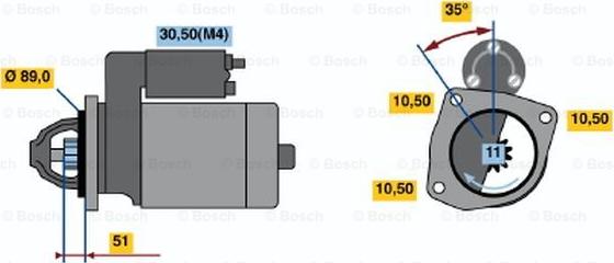 BOSCH 0 001 368 058 - Стартер autospares.lv