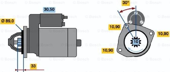 BOSCH 0 001 368 060 - Стартер autospares.lv