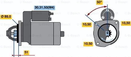 BOSCH 0 001 368 061 - Стартер autospares.lv