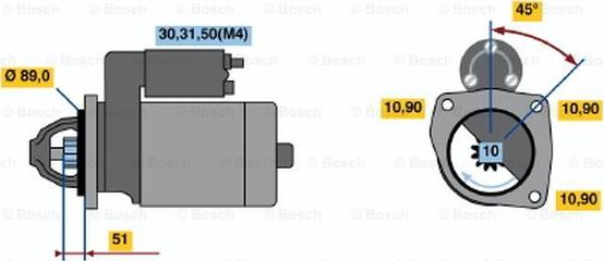 BOSCH 0 001 368 067 - Стартер autospares.lv