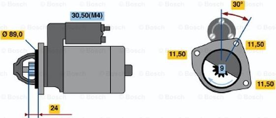 BOSCH 0 001 368 005 - Стартер autospares.lv