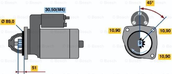 BOSCH 0 001 368 002 - Стартер autospares.lv