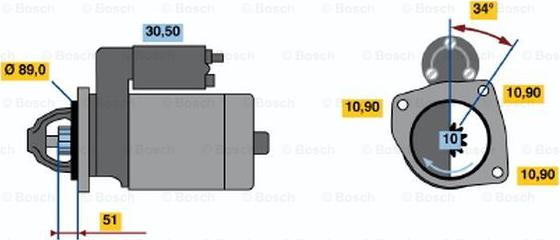 BOSCH 0 001 368 073 - Стартер autospares.lv