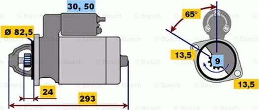 BOSCH 0 001 363 112 - Стартер autospares.lv