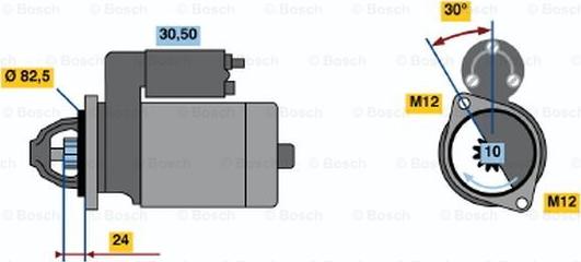 BOSCH 0 001 363 120 - Стартер autospares.lv