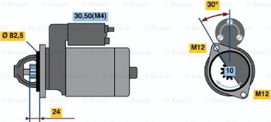 BOSCH 0 001 363 123 - Стартер autospares.lv