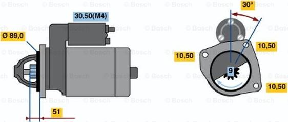 BOSCH 0 001 362 051 - Стартер autospares.lv