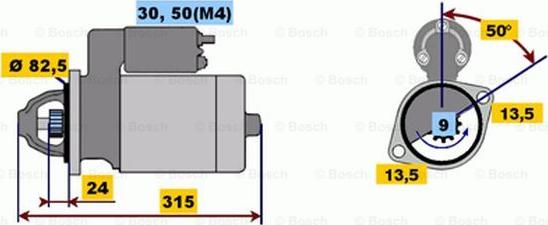 BOSCH 0 001 362 058 - Стартер autospares.lv